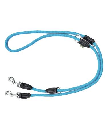 Leitengr n dog leash derby |2m length robust nylon flexibly adjustable for medium -sized to large dogs |Himmelblau Sky Blue 2 m x 1.1 cm