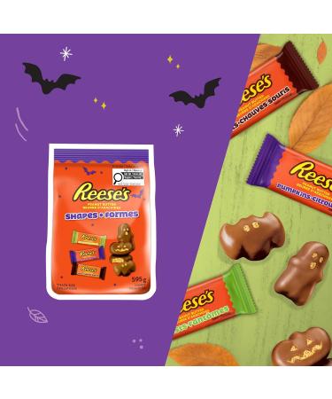 REESE'S Halloween Shapes Halloween Candy for Trick or Treat Individually Wrapped Candy Bulk Candy to Share Peanut Butter Candy - 35ct 595g Halloween Shapes 35 Count - Buy Online on GoSupps.com