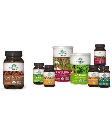ORGANIC INDIA Ceylon Cinnamon Herbal Supplement - 90 Capsules | Vegan, Gluten-Free, Kosher, USDA Certified Organic, Non-GMO - Buy Online on GoSupps.com