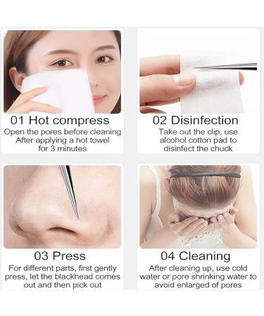 Usiveinborn Blackhead Remover Usiveinborn Tweezers Professional Stainless Steel Facial Blackhead Remover Tweezers Blackhead Tweezers Professional (8pcs) - Buy Online on GoSupps.com