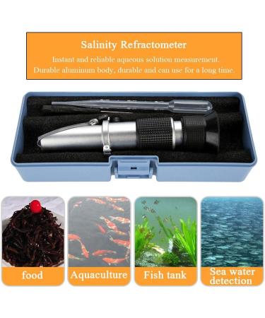 BOWONG Salinity Refractometer Automatic Temperature Compensation Salt Water Tester Hydrometer 0-100ppt & 1.000-1.070 Specific Gravity ATC Refractometer for Sea Water Aquarium Tank Marine Industry - Buy Online on GoSupps.com