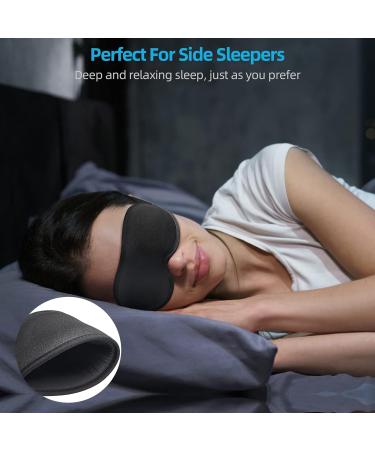 Innovative Sleep Mask for Men and Women | Trilancer 3D 100% Light Blocking Design | Comfortable Eye Mask Blackout Blindfold for Sleeping, Nap, Meditation, and Travel with Earplugs - Black - Buy Online on GoSupps.com