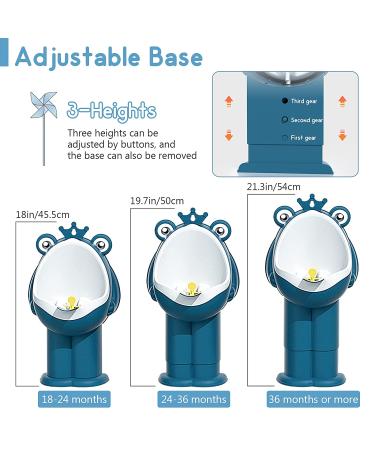 Frog Pee Training Urinal for Boys Toilet - DEEP Blue | Aiming Target Included - Buy Online on GoSupps.com
