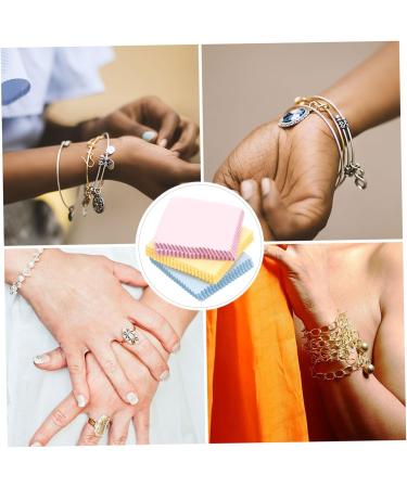 STOBOK 300 Pcs Jewelry & Lens Cleaning Cloths - Double-Sided Fleece Wipes for Electronics Glasses & Screens - 8x8 CM (5 Pcs - Buy Online on GoSupps.com