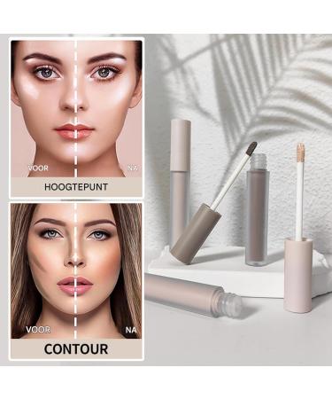 Fruusv Highlighter Pencil 2X MultiUse Liquid Contouring Stick Effective Brightening Effect Cosmetics Pencil Brightener Luminous Glow for Cheekbones Eyeshadow Nose Mouth - Buy Online on GoSupps.com