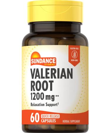 Sundance Vitamins Valerian Root 1200 mg - 60 Capsules Pack of 3