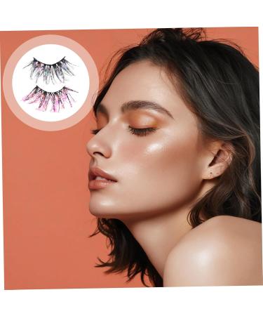 minkissy 2 Pairs Fake Eyelashes Christmas Eyelashes Colored Lash 3d False Lash Cosmetic Fake Lashes Glitter Eyelashes False Makeup Eyelashes Fake Lashes Natural Extend Fiber Miss Fluffy - Buy Online on GoSupps.com