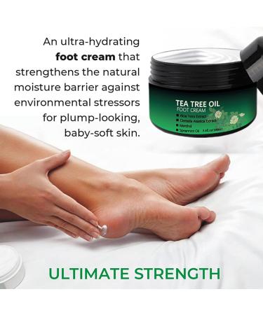 Tea Tree Oil Foot Cream Cracked Heel Repair Cream Cracked Heels and Itchy Skin Pain Relieving Foot Cream Tea Tree Cream Moisturizes Softens Foot Care Cracked Heel Repair Cream for Feet and Hand - Buy Online on GoSupps.com
