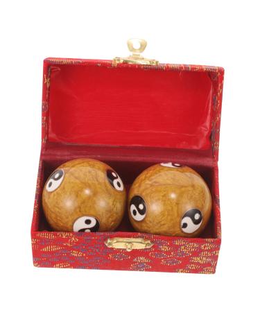 Lurrose 2st massage ball Older handballs made of metal reusable metal balls meditation massage handball Small baoding balls iron ball cloisonn aemille fitness stress relief