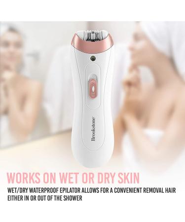 Brookstone Holiday Edition Facial Hair Removal Epilator for Women - Smooth Glide, LED Light, Cordless & Portable - Buy Online on GoSupps.com