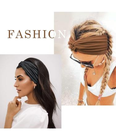 Buy Boho Hair Bands for Women | 18 cm Wide Elastic Headbands & Hair Accessories - Buy Online on GoSupps.com