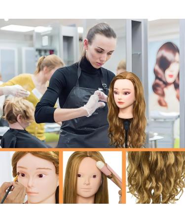 Neverland 24 Exercise Training Head - 50% Real Hair Wig Head for Hairdressers | Professional Makeup & Hairstyle Design with Holder + Braid Hair Set - Buy Online on GoSupps.com