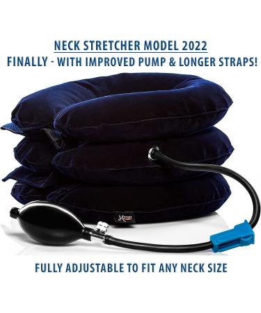 Pinched Nerve Neck Stretcher & Cervical Traction Device for Home Pain Relief - Inflatable Spinal Decompression Collar for Muscle Strain, Herniated Discs, and Injury Recovery (Blue) - Buy Online on GoSupps.com