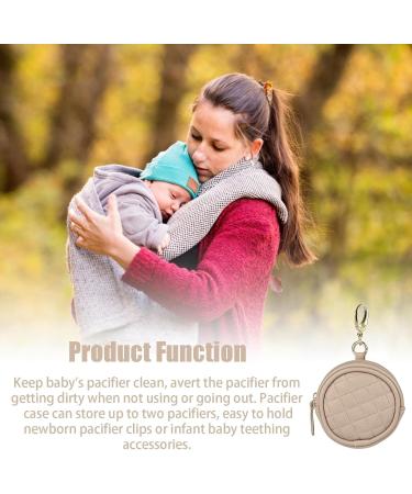 Eteslot Baby Silicon Pacifier Holder Case - Nipple Bag Cover with Carabiner for Strollers - Perfect for Outdoor Use - Buy Online on GoSupps.com