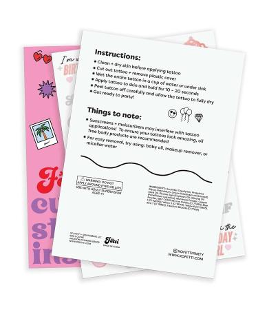 XO Fetti Finally 21 Temporary Tattoos - 54 Metallic Styles | Rose Gold & Silver - 21st Birthday Party Decorations - Buy Online on GoSupps.com
