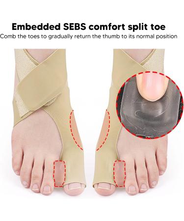 Comfortable Bale Cross Belt with Velcro Fastener | Bale Relief Sleeves & Bale Corrector for Night Use (Right Foot) - Shop Internationally - Buy Online on GoSupps.com