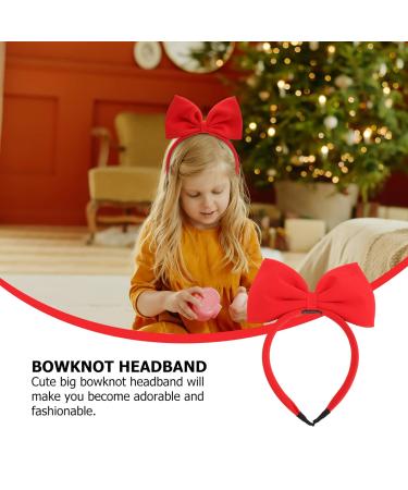 Frcolor Girls Headband with Bow | Christmas Big Bow Headband in Red | Perfect Holiday Hair Accessory - Buy Online on GoSupps.com