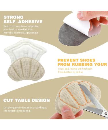 WLLHYF 4 Pairs Heel Grips Liner Cushions Inserts Self-Adhesive Foot Back Protectors Covers Guard Repair Pads for Shoe Too Big Men Women Anti Rubbing Blisters Slipping Thickness 7mm(Apricot) - Buy Online on GoSupps.com