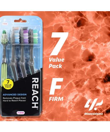 Reach Advanced Design Adult Toothbrushes - Firm Precise Cleaning (3 Pack 21 Count) | Ultimate Oral Hygiene Solution for International Shipping - Buy Online on GoSupps.com
