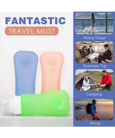 Moko Travel Bottles Set - 4 PCS BPA-Free Silicone Leak-Proof Refillable 3.1 oz Travel Bottles for Shampoo & Toiletries - Buy Online on GoSupps.com
