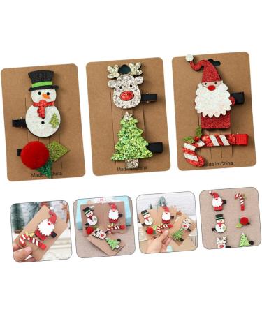 Beavorty 3 Set Christmas hair clips antler hair clip xmas party favor kids christmas hair barrettes xmas hair clips girls hair accessories Christmas Headdress Headgear elder plastic - Buy Online on GoSupps.com