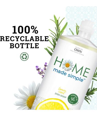 Home Made Simple Natural Dish Soap - Plant-Based Rosemary Scent 48 Fl Oz | Eco-Friendly Dishwashing Liquid Ships Internationally - Buy Online on GoSupps.com