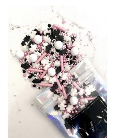 Edible 'Ghostly Pink' Halloween Cake Sprinkles Luxury Mix 45g Cupcake Cake Decoration White Sprinkles Cake Sprinkles Mix