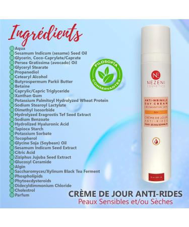 Nezeni Anti-Wrinkle Face Cream for Women/Men 16 Active Ingredients | Deep Wrinkle Filler | Anti-Wrinkle Firming Day Cream for Face Neck and D collet | Sensitive and/or Dry Skin - Buy Online on GoSupps.com