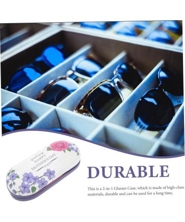 Buy Healvian Double-Lod-Like Glasses Case - 4 Sets Glass Bottle Organizer Sunglasses & Tweezers Violet Leather PU Travel Solution - International Shipping Available - Buy Online on GoSupps.com