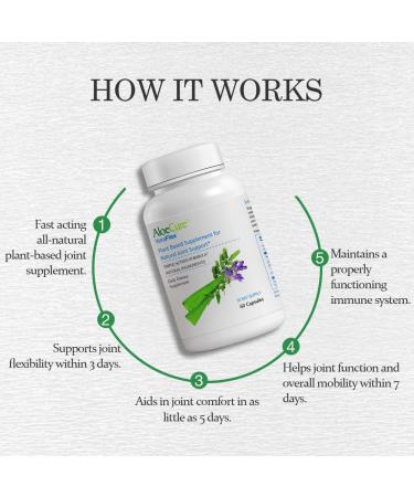 AloeCure VeraFlex Natural Joint Support Supplement with USDA Organic Aloe Vera - Joint Support Capsules for Comfort Mobility and Flexibility - Plant Based Formula for Joints & Mobility 60 Caps x 12 - Buy Online on GoSupps.com
