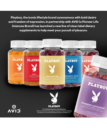 Playboy - Feminine Health Cranberry Antioxidant Gummies for Women (60 Count - Cranberry) Antioxidant Rich to Cleanse & Protect Urinary Tract Health Vaginal Odor and Ph Balance - Non GMO Vegan Gummy 60 Count (Pack of 1) - Buy Online on GoSupps.com