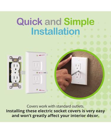 WONDERKID Self-Closing Electrical Outlet Covers - Baby Proofing - White (4 Pack) - Buy Online on GoSupps.com