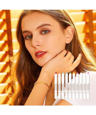 Eye Shadow Stick Makeup | Waterproof Eyeshadow Pencil with Sharpener Long Lasting Eye Shadow Highlighter Stick Makeup Pencil for Eye Kroren - Buy Online on GoSupps.com