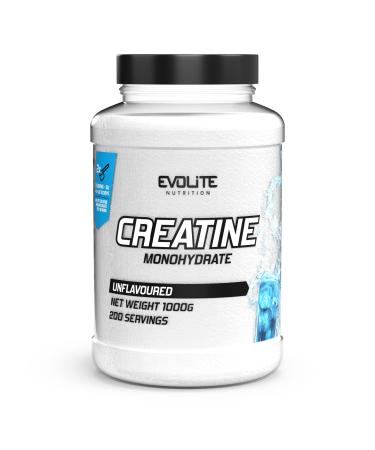 Evolite Nutrition Creatin Monohydrate 1000g - Flavor Creatine Powder - Creatine Monohydrates Powder such as Pre Workout Booster - Creatine Monohydrate - Tasting Powder With Taurin Natural 1 KG (1 Pack)