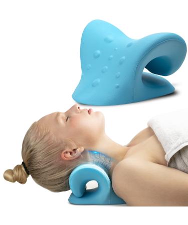 Neck Stretcher Cervical Traction Device, Neck and Shoulder Relaxer, Neck Hump Corrector, Cervical Spine Alignment, Neck Traction for Muscle Tension Relief, Headache Relief, Chiropractic Pillow