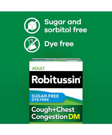 Robitussin Sugar Free Cough + Chest Congestion DM Medicine - 4 Fl Oz, Mint Flavor - Buy Online on GoSupps.com