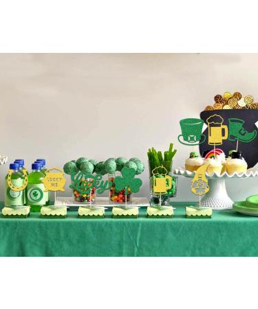 St. Patrick's Day Cupcake Toppers Lucky Irish Clover Party Decorations Lucky Four Leaf for Irish Party Decor Four Leaf Clover Shamrock Birthday Wedding Party Supplies Gold Green 24 PCS - Buy Online on GoSupps.com