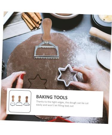 OUNONA 6 Pcs Baking Utensils Frying Wedding Bouquet Accessories Cookie Molds Cast Iron Pan Bunuelos Baking Tools DIY Pasta Maker Donut Dough Pasta Mold Supplies Wood Biscuit Silverx2pcs 11x7.cmx2pcs - Buy Online on GoSupps.com
