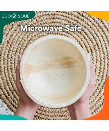 ECO SOUL 100% Compostable 16 Oz Palm Leaf Bowls 20-Pack - Biodegradable Eco-Friendly Disposable Dessert Bowls - Buy Online on GoSupps.com