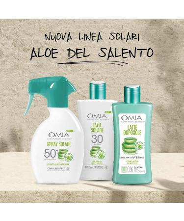 Omia Latte Solare Protection SPF30 Face and Body with Aloe Vera from Salento Protection Solare Alta Per Pelli Chiare e Sensibili al Sole Dermatologicamente Testato Flacone da 200 ml - Buy Online on GoSupps.com