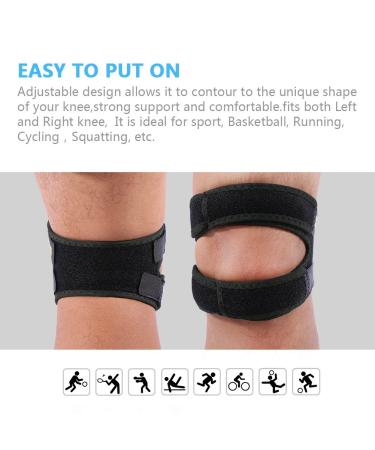 Patella Tendon Knee Strap - Adjustable Neoprene Brace for Men & Women | Support for Running Arthritis & Sports Injuries - Buy Online on GoSupps.com