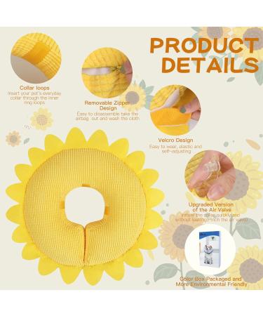 Buy Ieuumler Inflatable Dog Collar - Adjustable Leak Protection for Dogs & Cats | EU004 Sunflower S - International Shipping Available - Buy Online on GoSupps.com