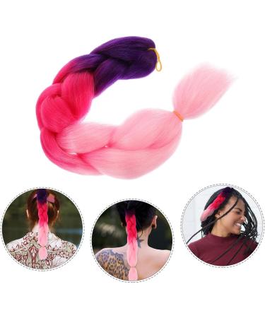 SHERCHPRY purple hair extensions Big Braid Jumbo Braiding Hair Colored Hair Extensions for Braiding Ponytail Braid Braiding Hair Extensions for Women wigs colored Hairpiece headgear giant - Buy Online on GoSupps.com