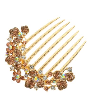 DOITOOL crystal flower Hair up mosaic spring the flowers hair combs for wedding bridal hair accessories wedding hair comb hair accessories women's wedding hair clips for brides