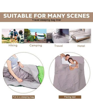 ASOOX Sleeping Bag Liner - Lightweight & Compact Travel Sheet for Camping, Backpacking, and Hiking - Premium Comfort with Storage Bag - Buy Online on GoSupps.com