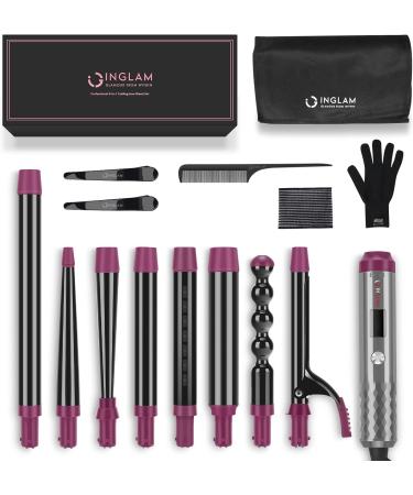 IG INGLAM 8 in-1 Curling Iron Wand Set - Interchangeable Ceramic Barrels with Infrared Technology - Perfect for All Hair Types - Buy Online on GoSupps.com