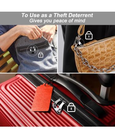 Rice Trim 10 Theft Fuse Backpack Zipper Clips - Secure Luggage & Wallet Locks (Black & Silver) - Buy Online on GoSupps.com