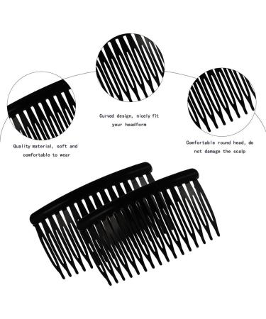 Provone 8pcs Vintage Hair Combs Plastic Side Hair Combs With 16 Teeth For Fine Hair Accessory For Women Girls (Black) - Buy Online on GoSupps.com