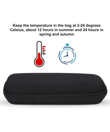 Portable Insulin Cooler Case - Multi-Layer Travel Carrying Case for Insulin Pen & Supplies (Black) - Buy Online on GoSupps.com