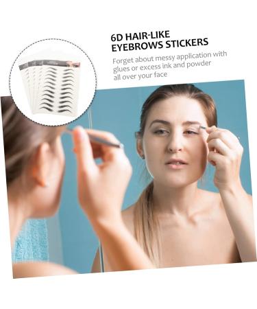 Didiseaon 4 sheets D Imitation Waterproof Tool Decal Makeup Temporary for Eyebrows Brow Grooming Transfers 21x14.8cm Black - Buy Online on GoSupps.com